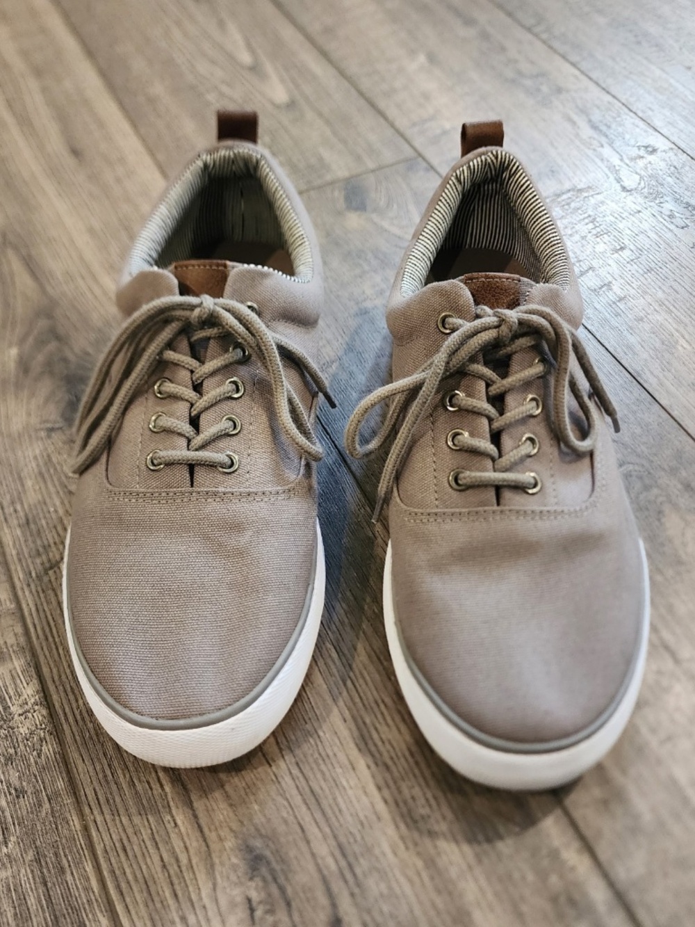 Goodfellow & Co Gray Canvas Casual Sneakers Shoes Mens Size 10